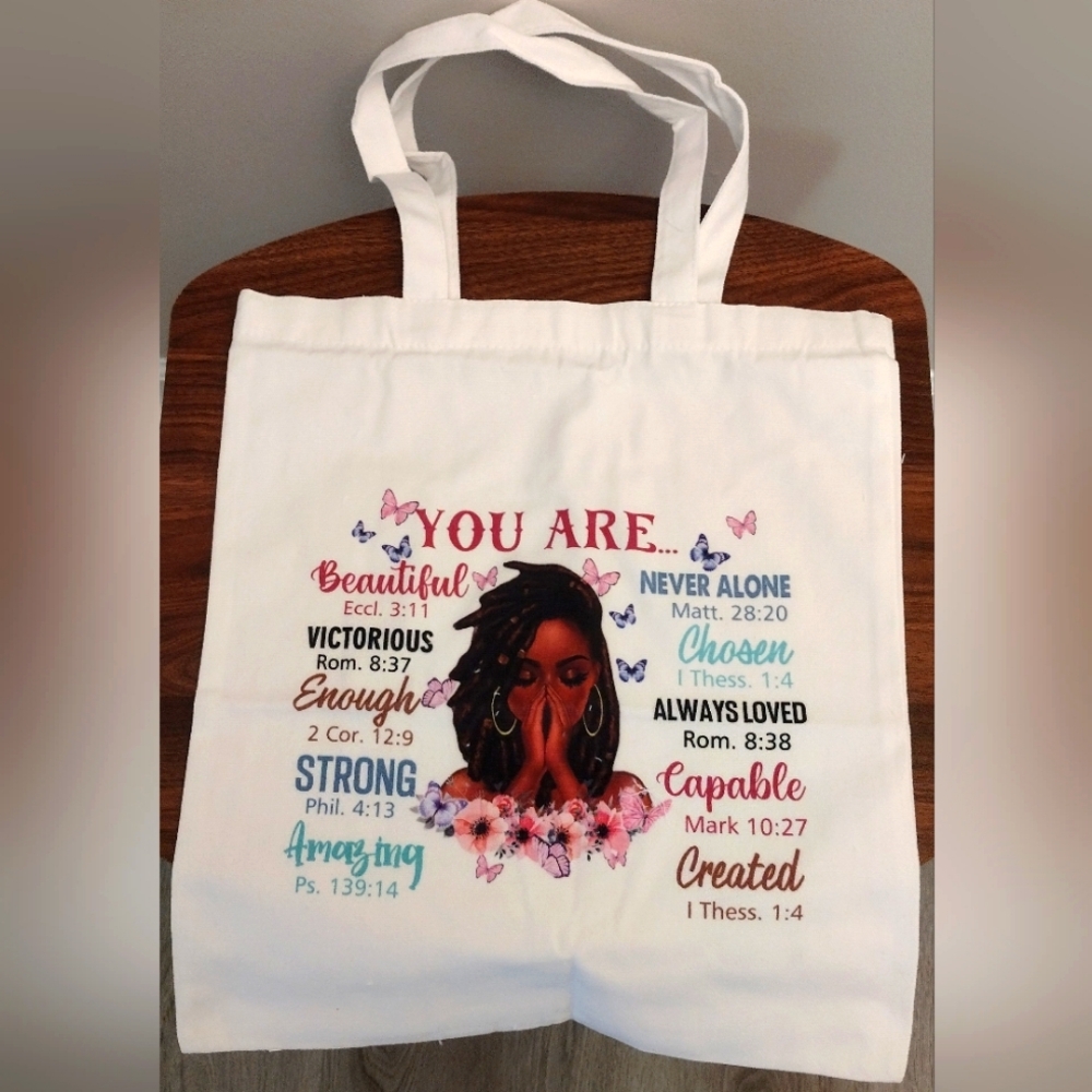 Inspirational tote bag